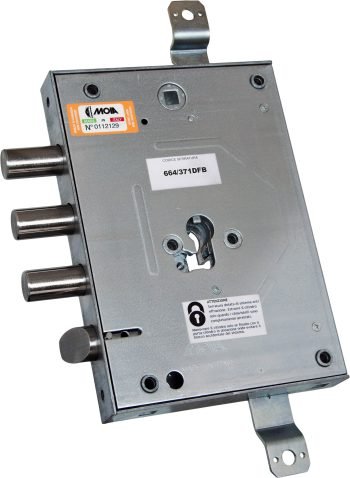 Serratura per porta blindata con cilindro a profilo europeo - Mod. 664-371DFB